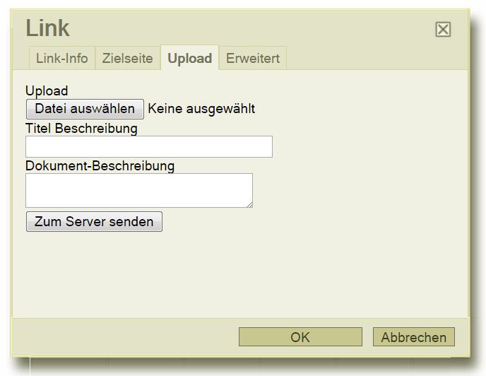 Hier hoch laden und verlinken