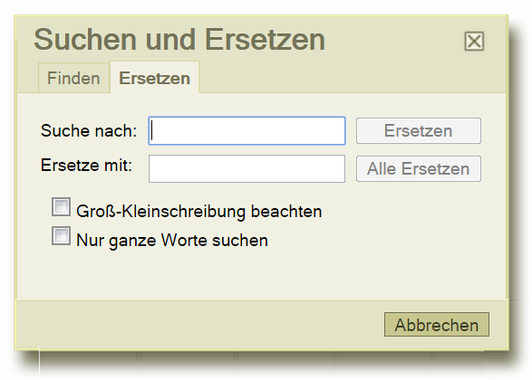 Suchen und ersetzen