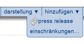 Hinzufuegen - Menue