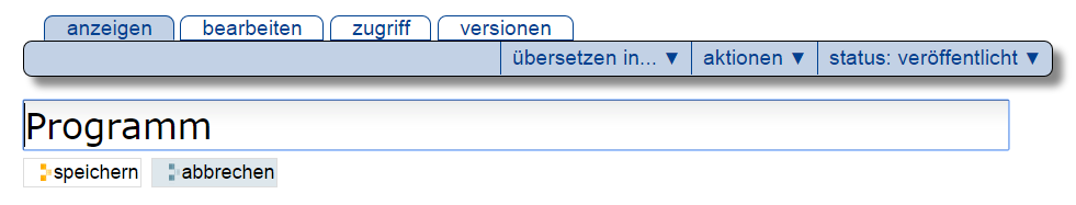 Die Sofortbearbeitung einer Seite