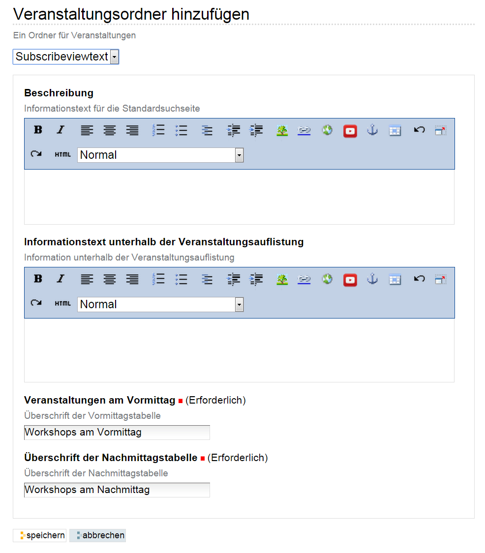 Teilformular Subscribeviewtext