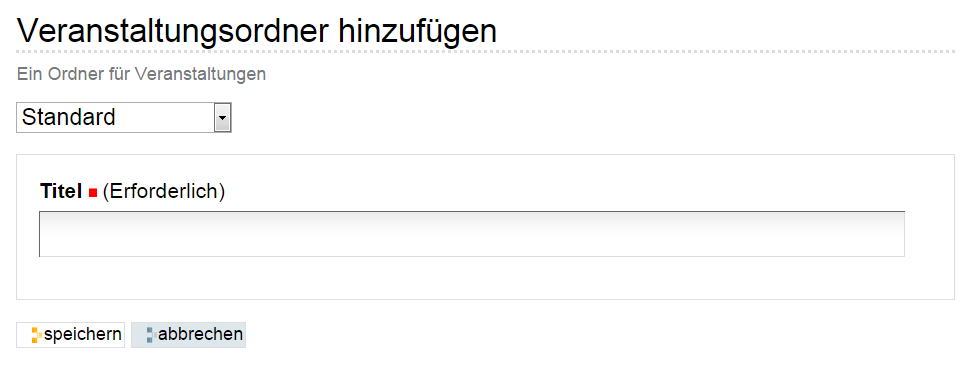 Veranstaltungsordner hinzufuegen